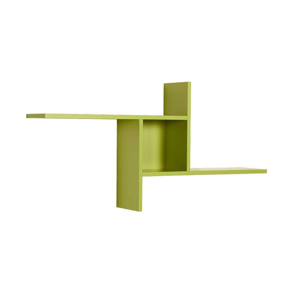 Raft de perete RAF-04-DD-1 Home Collection® Windmill cu 3 Compartimente, 100x50x18 cm - Verde | SKU: RAF-04-YY-1
