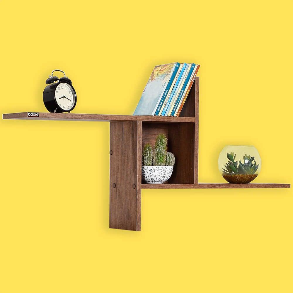 Raft de perete RAF-04-DD-1 Home Collection® Windmill cu 3 Compartimente, 100x50x18 cm - Maro | SKU: RAF-04-OO-1