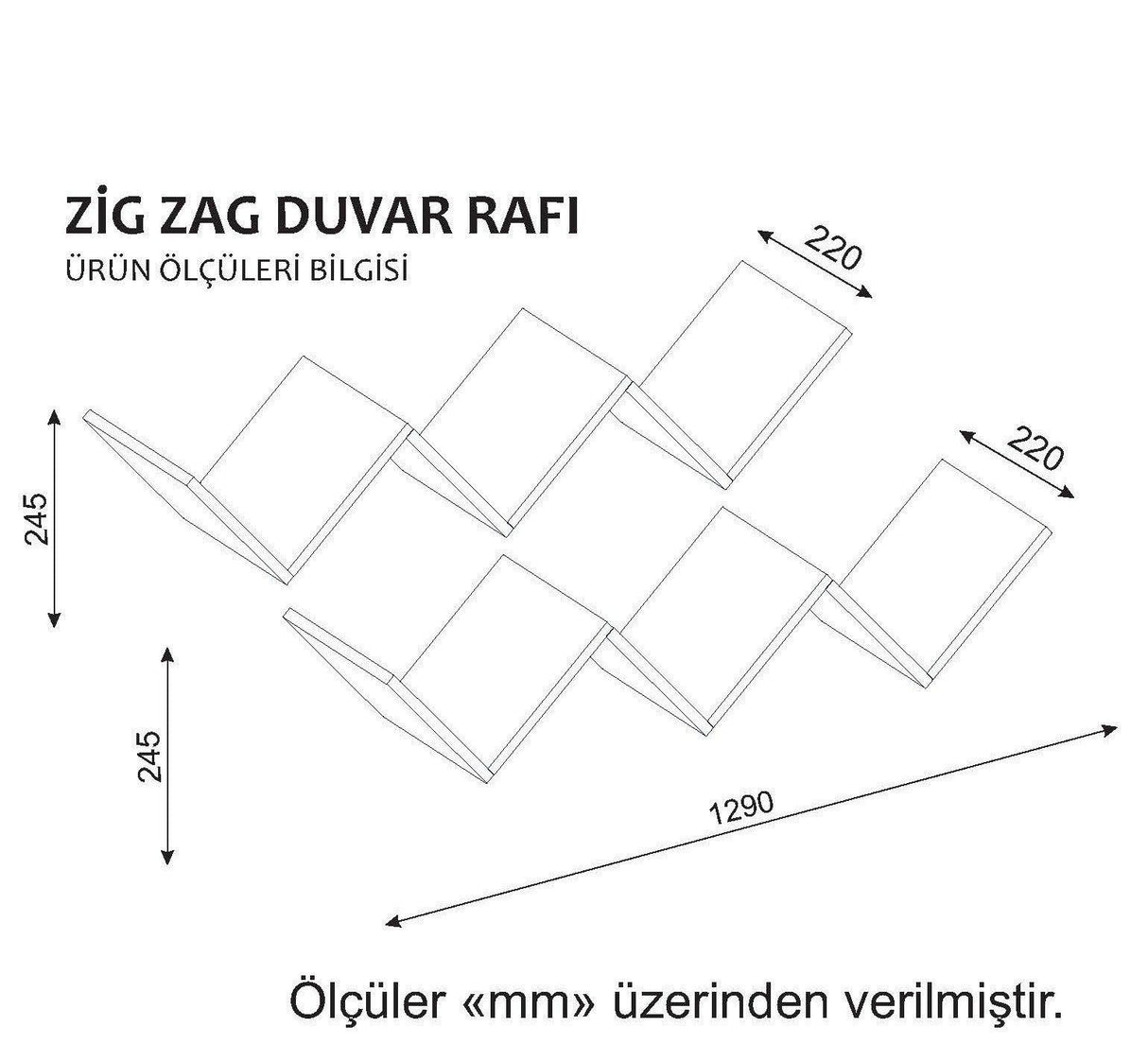 Raft de perete Blo, Alb, 129x25x22 cm