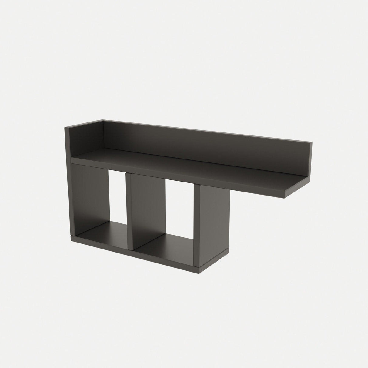 Raft de perete Room, Alb - Gri - Stejar - Galben, 72x37x18 cm - Gri