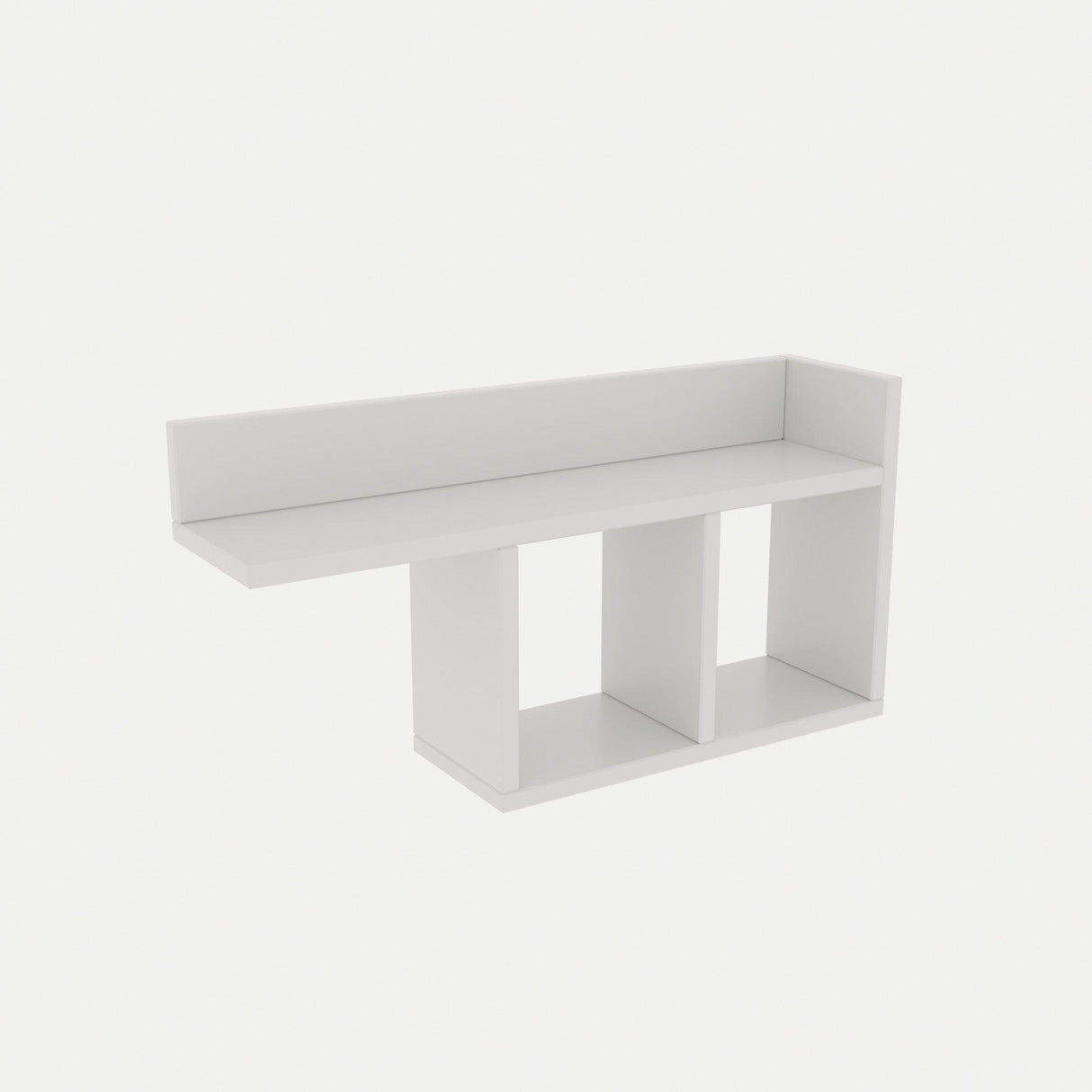 Raft de perete Room, Alb - Gri - Stejar - Galben, 72x37x18 cm - Alb