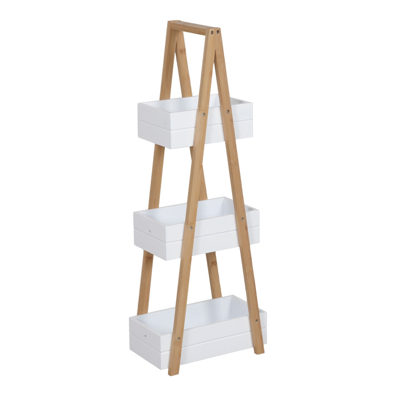 Raft de podea Tercy, Bambus, 30x18x80 cm - Raft de podea Tercy, Bambus, 30x18x80 cm - 408-000007
