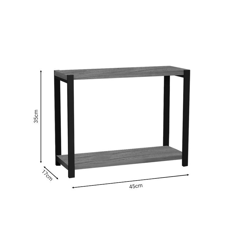 Raft Masa Lerf stejar-metal, negru, 45x17x35 cm - Stejar