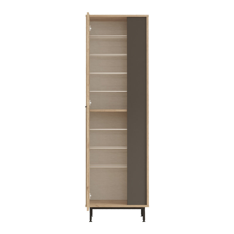 Raft pantofi Scarpiera 9 locuri, Natural-antracit, 57x36x186 cm
