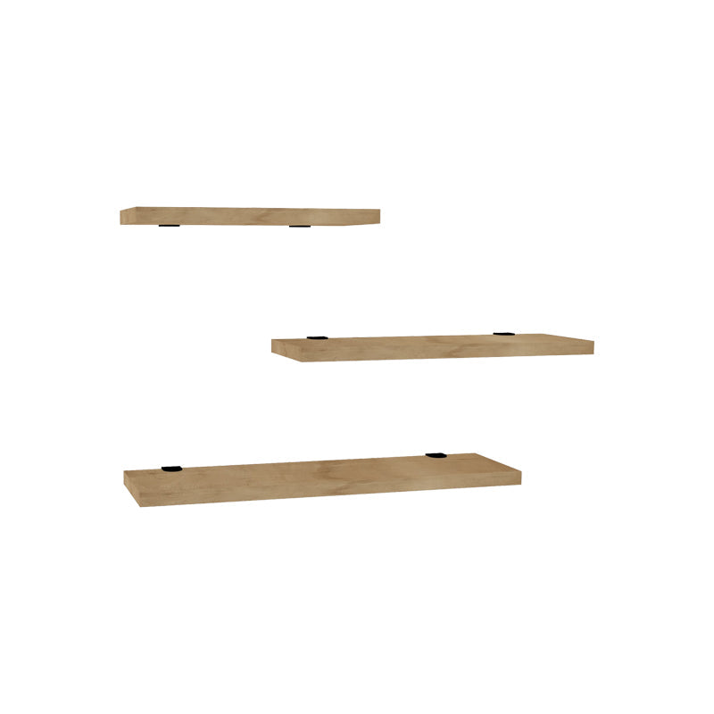 Raft perete Leila set de 3 pachet, Diverse culori, 40x14 cm - Natural