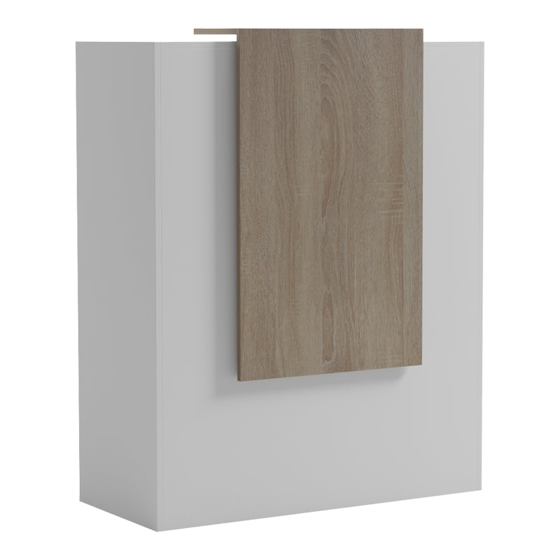 Reception birou Zowel cu LED alb - sonoma, Sonoma - Alb, 90x40x110 cm - Reception birou Zowel cu LED alb - sonoma, Sonoma - Alb, 90x40x110 cm - 230-000190
