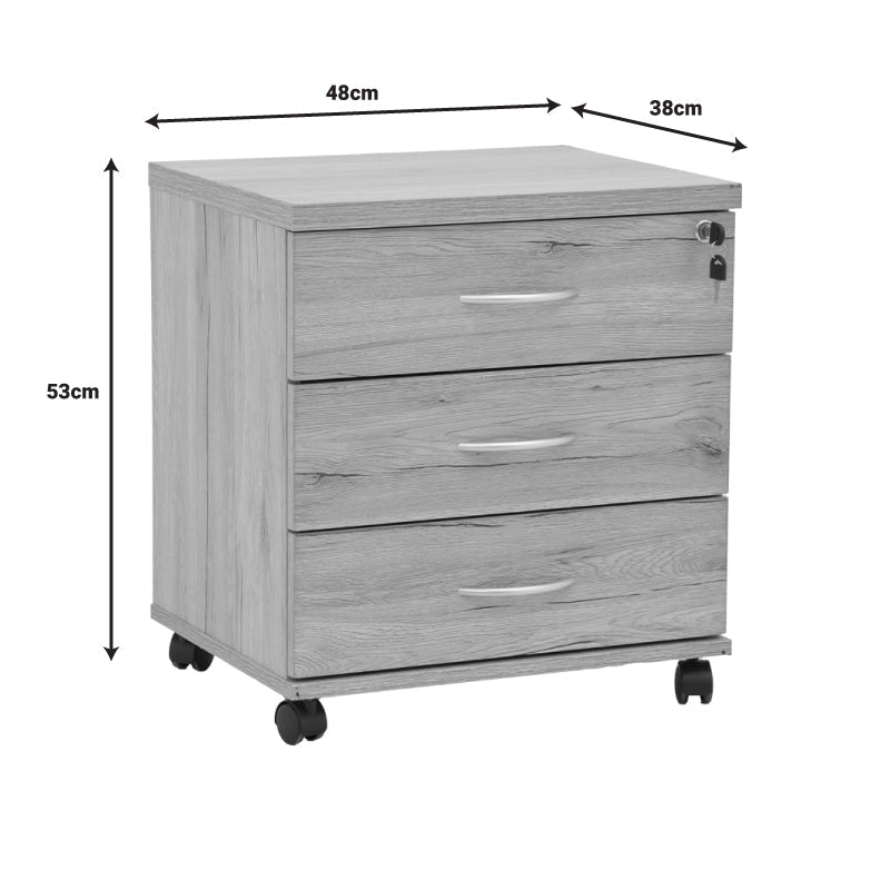 Rollbox cu rotile Anze, Natural, 48x38x53 cm