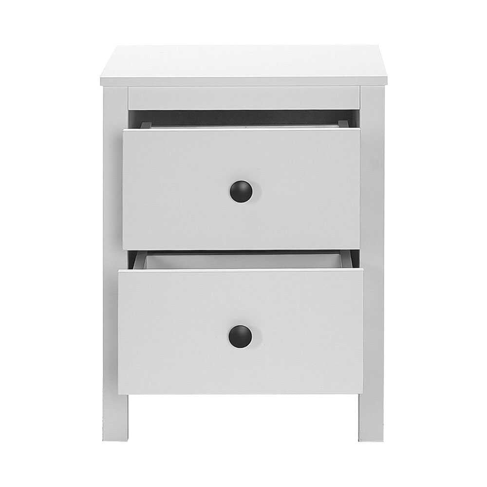 Noptiera KMD-992-BB-1 Home Collection® Rustic, 2 sertare, Alb, 46x61x39 cm