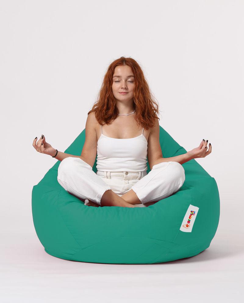 Sac Fotoliu puf, dehusabil, Dirtproof, Interior/exterior, impermeabil, Garden Bean Bag Anelka, 115x130x39 cm - Turcoaz