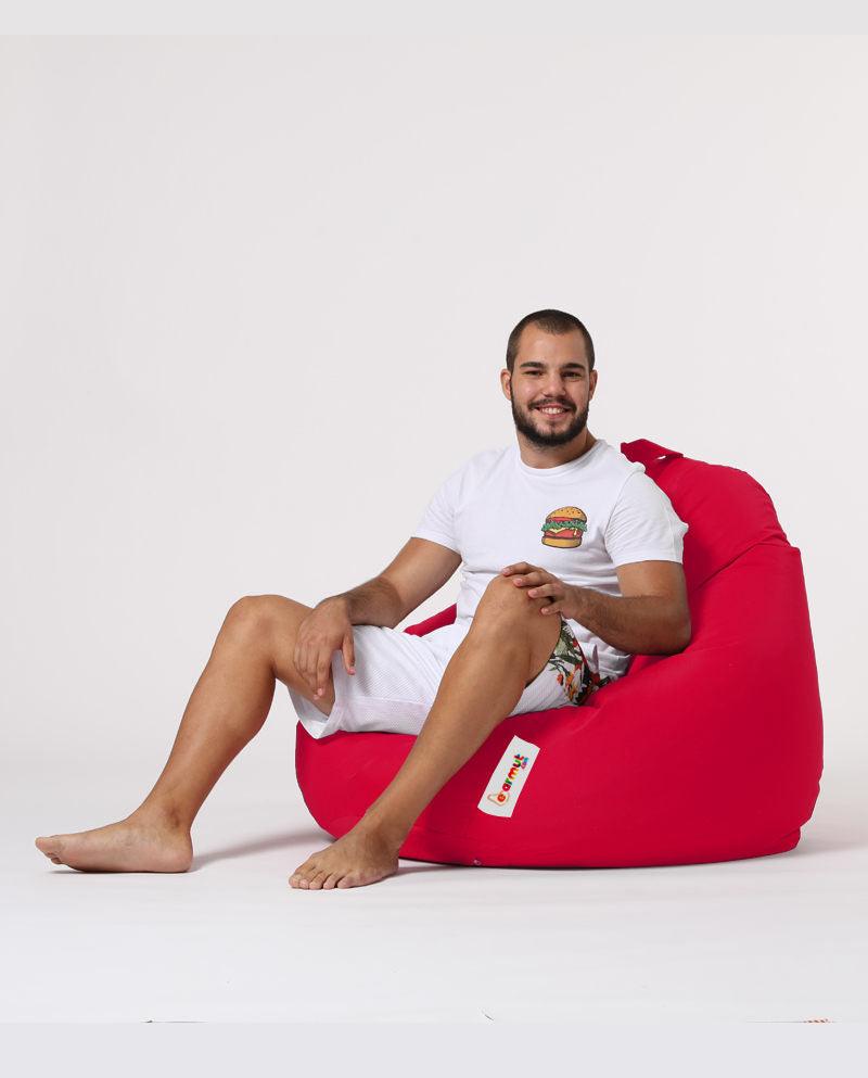 Sac Fotoliu puf, dehusabil, Dirtproof, Interior/exterior, impermeabil, Garden Bean Bag Anelka, 115x130x39 cm - Roșu