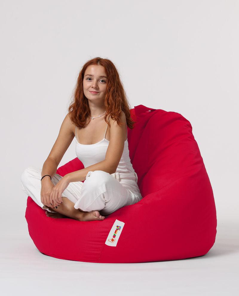 Sac Fotoliu puf, dehusabil, Dirtproof, Interior/exterior, impermeabil, Garden Bean Bag Anelka, 115x130x39 cm - Roșu