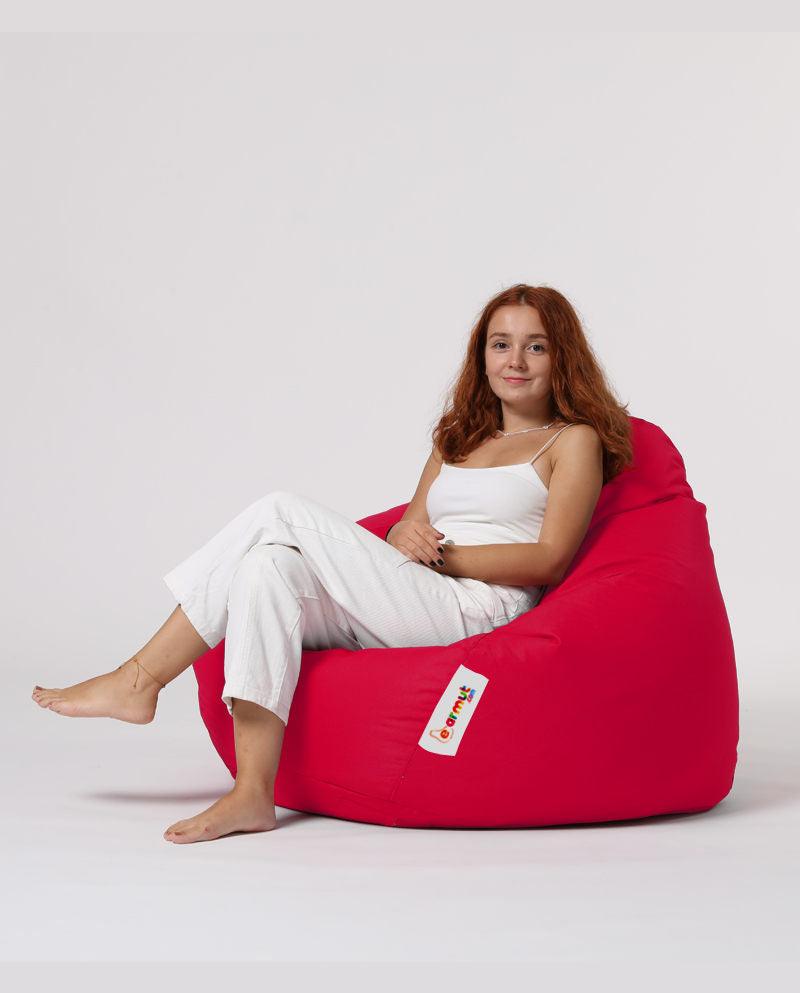 Sac Fotoliu puf, dehusabil, Dirtproof, Interior/exterior, impermeabil, Garden Bean Bag Anelka, 115x130x39 cm - Roșu