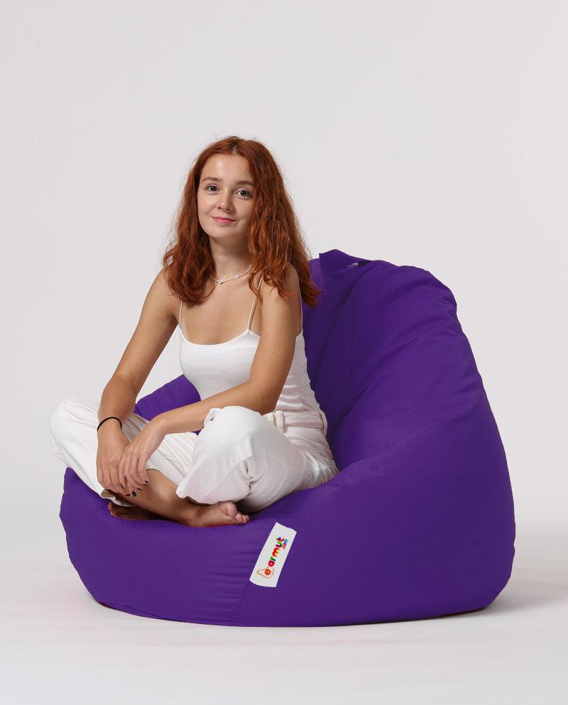 Sac Fotoliu puf, dehusabil, Dirtproof, Interior/exterior, impermeabil, Garden Bean Bag Anelka, 115x130x39 cm - Violet