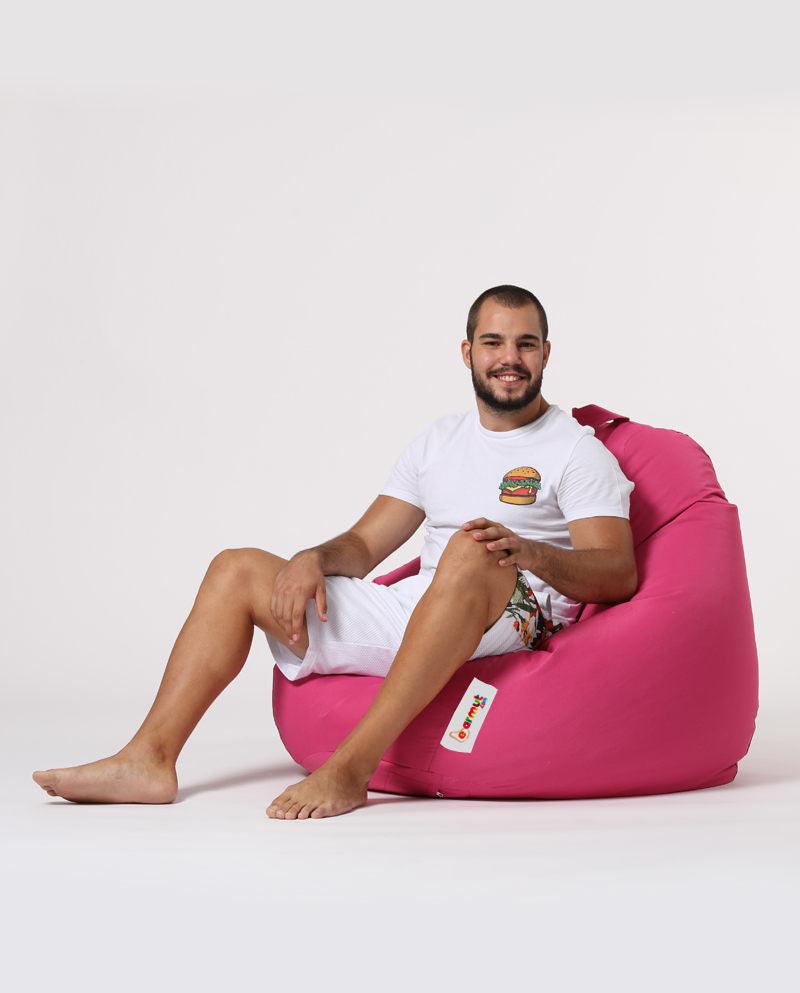 Sac Fotoliu puf, dehusabil, Dirtproof, Interior/exterior, impermeabil, Garden Bean Bag Anelka, 115x130x39 cm - Roz