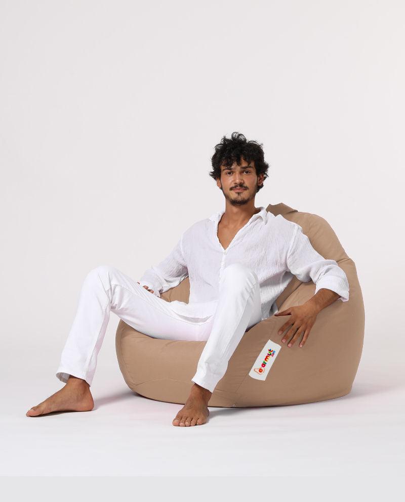 Sac Fotoliu puf, dehusabil, Dirtproof, Interior/exterior, impermeabil, Garden Bean Bag Anelka, 115x130x39 cm - Maro