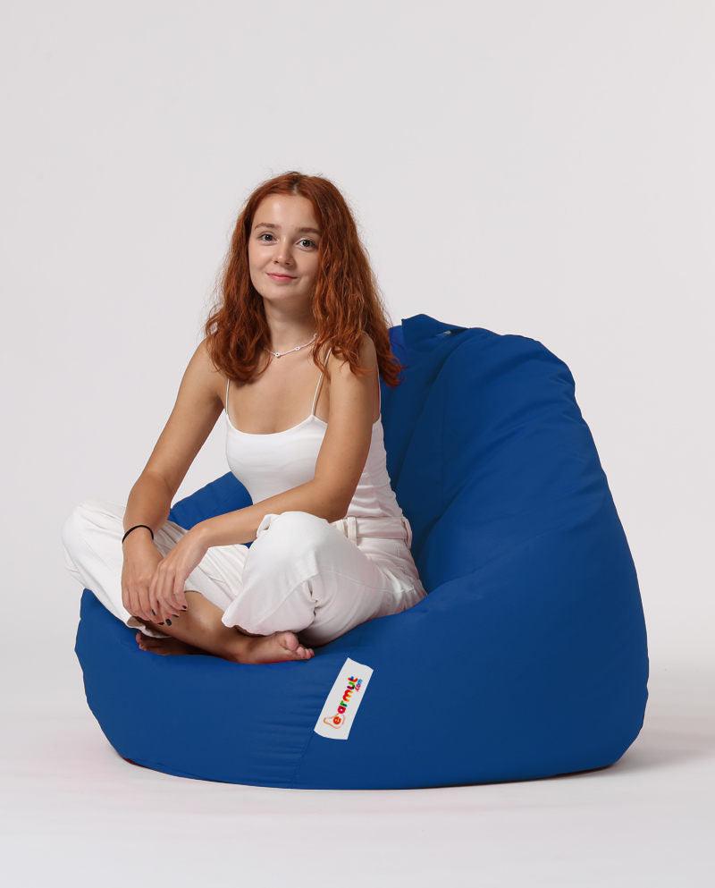 Sac Fotoliu puf, dehusabil, Dirtproof, Interior/exterior, impermeabil, Garden Bean Bag Anelka, 115x130x39 cm - Albastru