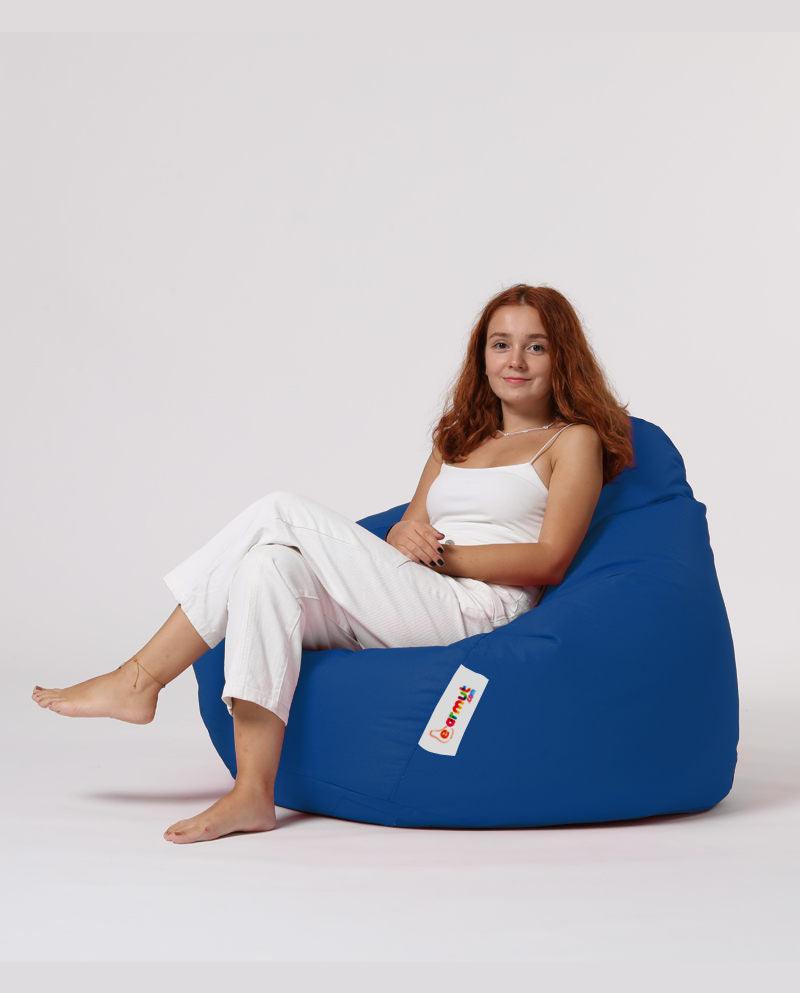 Sac Fotoliu puf, dehusabil, Dirtproof, Interior/exterior, impermeabil, Garden Bean Bag Anelka, 115x130x39 cm - Albastru