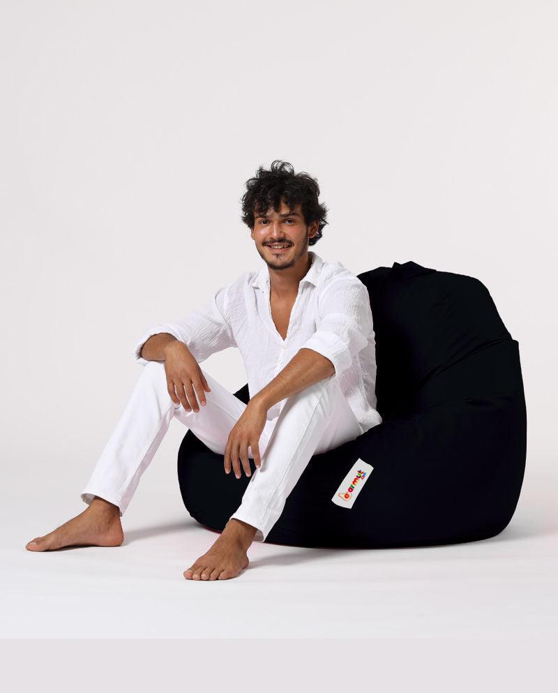 Sac Fotoliu puf, dehusabil, Dirtproof, Interior/exterior, impermeabil, Garden Bean Bag Anelka, 115x130x39 cm - Negru