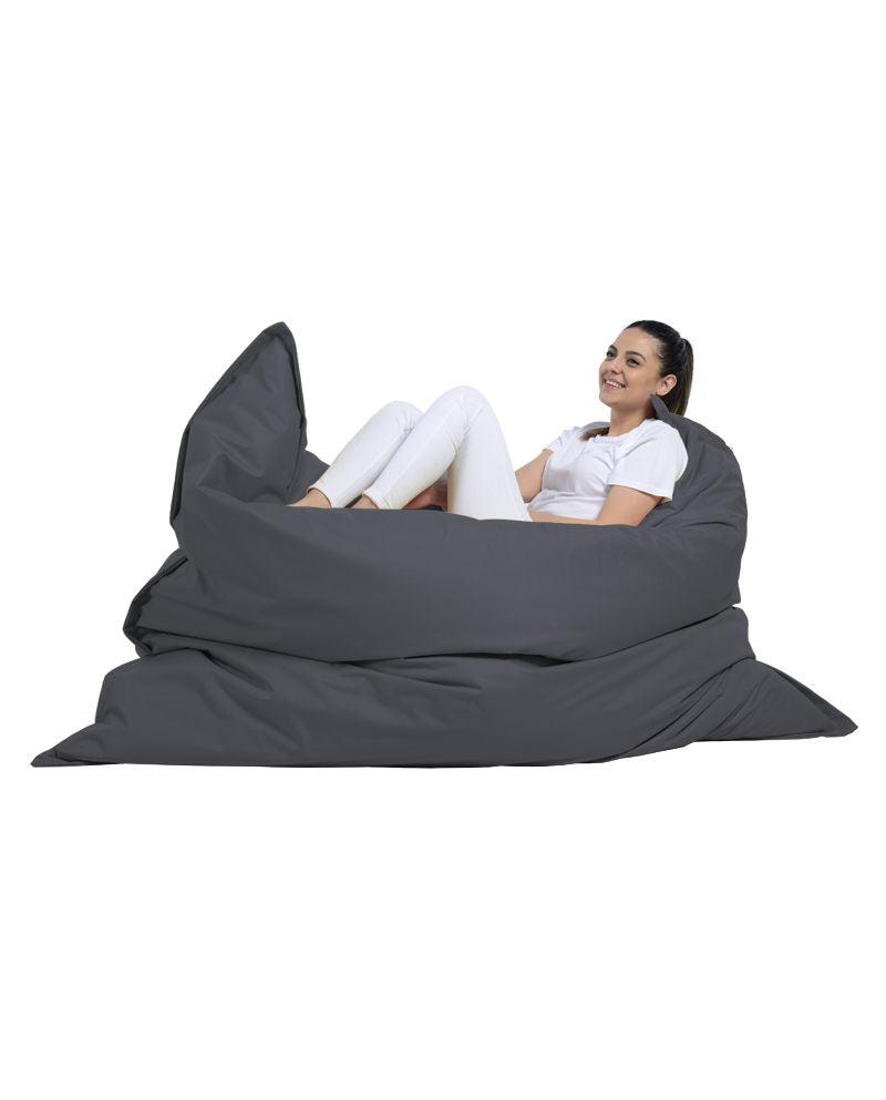 Saltea / Fotoliu Puf, Bean Bag Extra Arda, 180x140x30 cm - Fum