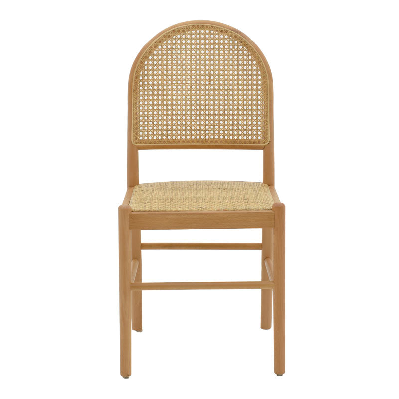 Scaun Alessia lemn Natural de fag- ratan, Natural, 43x40x89 cm