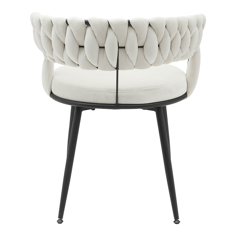 Scaun Alkia din catifea, bej, 60x57x68 cm