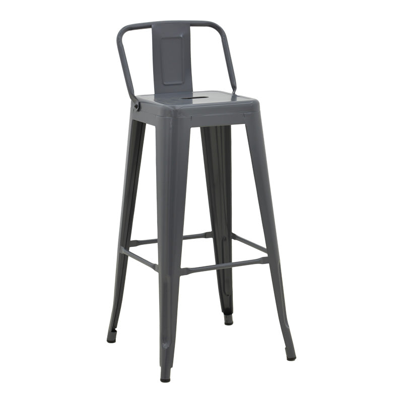 Scaun cu spatar Utopia metalic, Antracit - Verde, 42x42x97 cm - Antracit