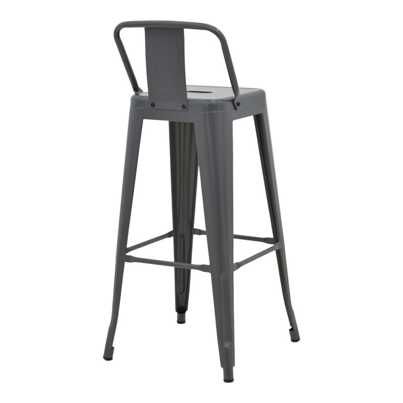 Scaun cu spatar Utopia metalic, Antracit - Verde, 42x42x97 cm - Antracit