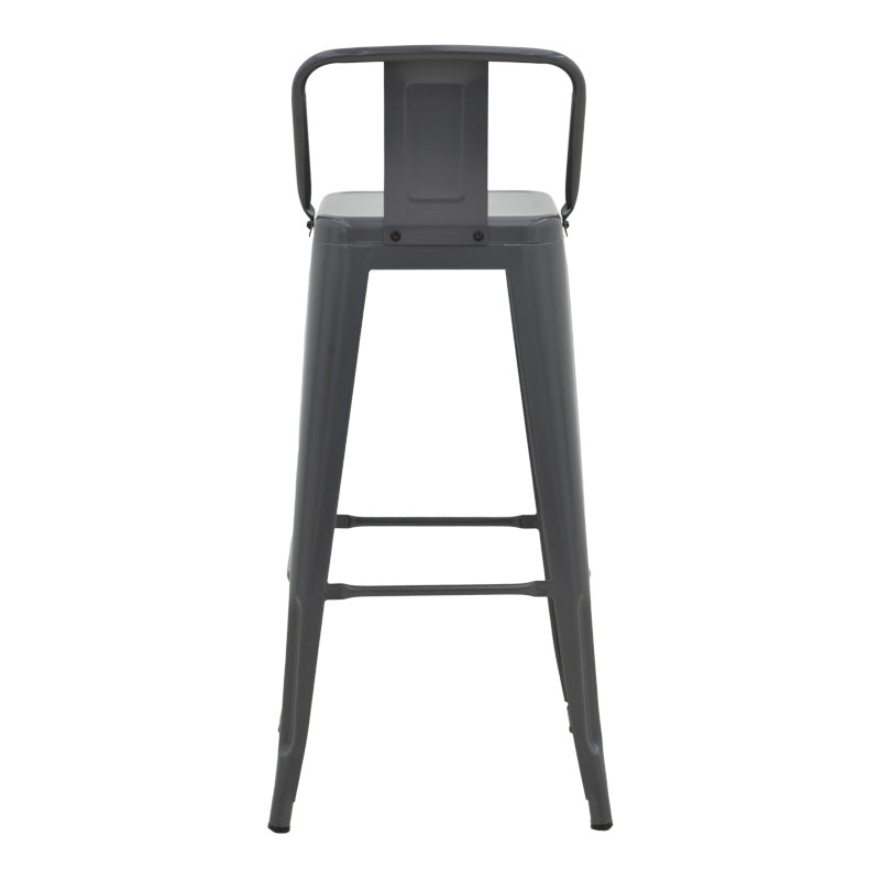 Scaun cu spatar Utopia metalic, Antracit - Verde, 42x42x97 cm - Antracit