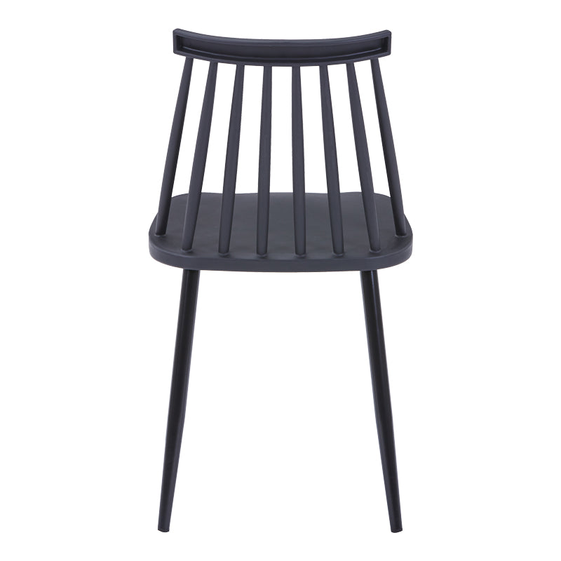 Scaun Aurora I, polipropilena si metal, 43x38x79 cm - Negru