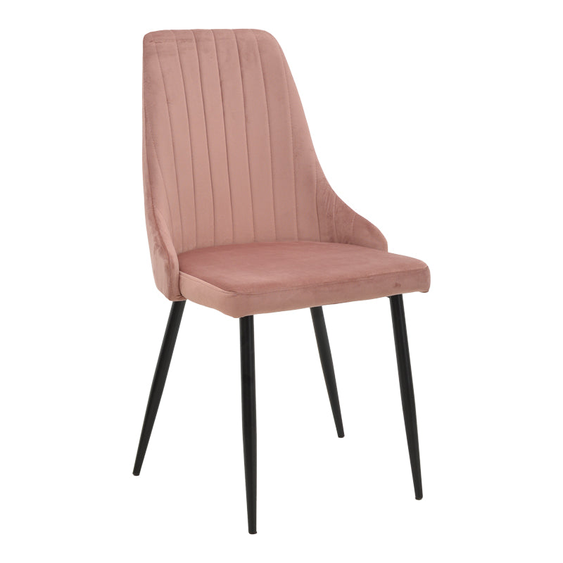 Scaun Azori catifea mar putred, Roz, 49x55x85 cm