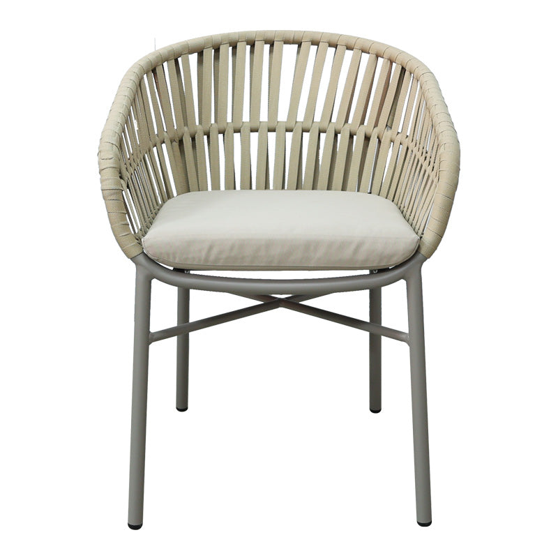 Scaun balansoar aluminiu maro, cu perna, 57x60x78 cm