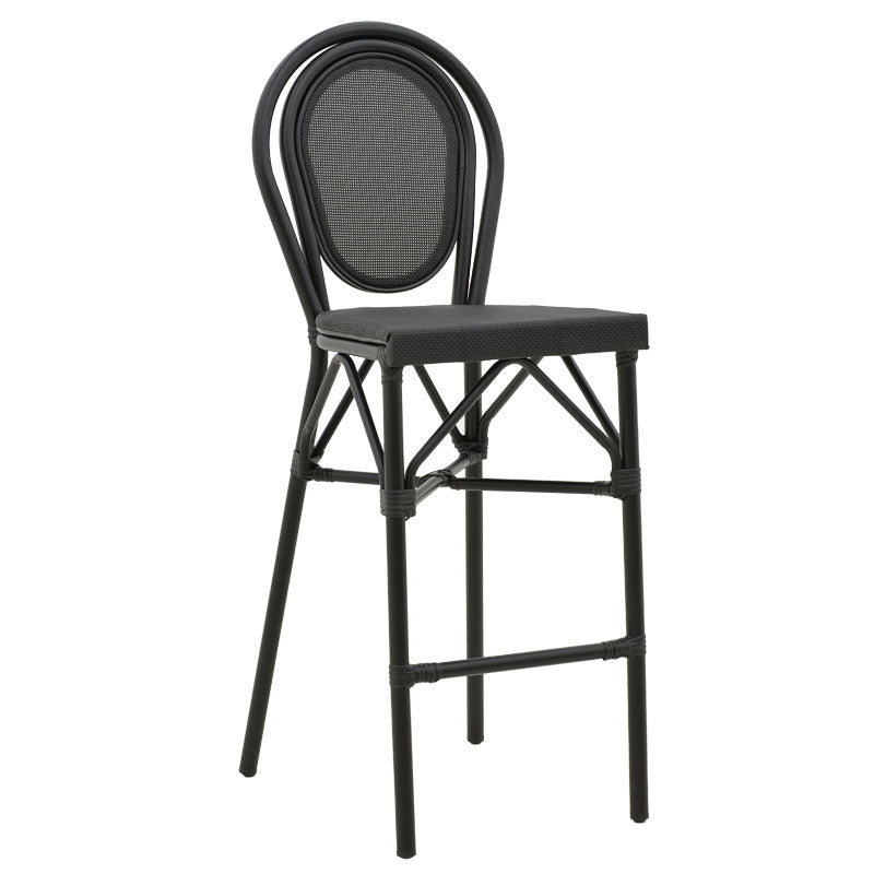 Scaun bar Dezyan, Negru - Maro, 41x54x116 cm - Scaun bar Dezyan, Negru - Maro, 41x54x116 cm