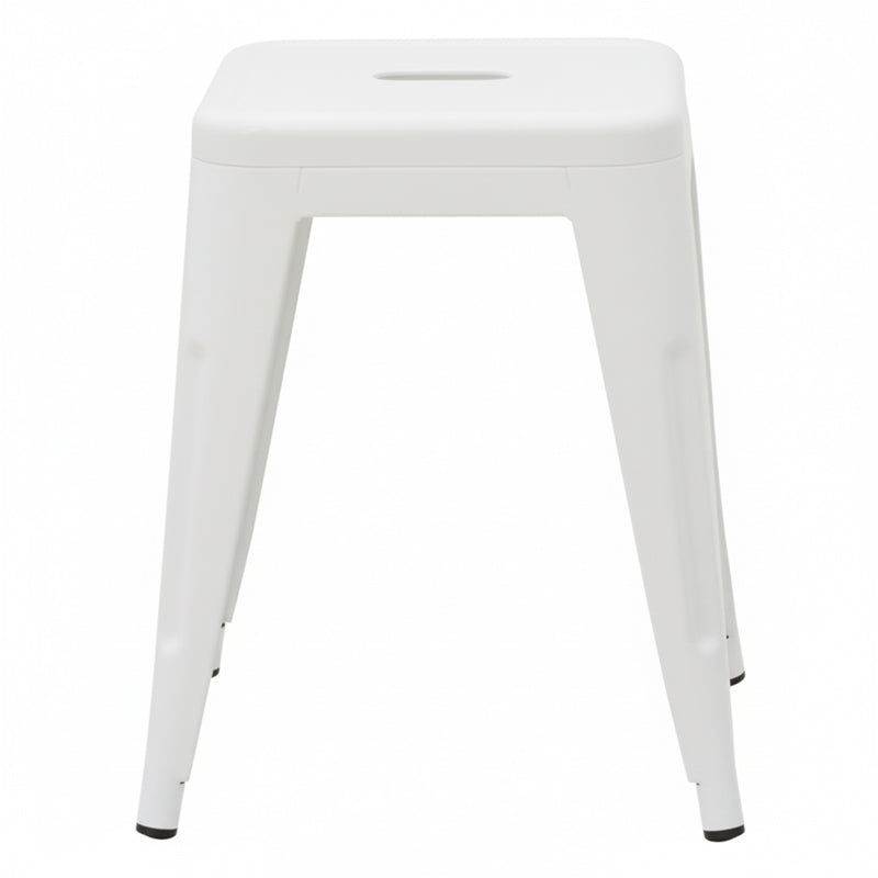 Taburet Utopia metal, mat, Diverse culori, 30x45x30 cm - Alb