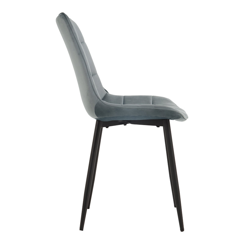Scaun Berne, picioare negre, catifea, Diverse culori, 53x57x87 cm - Gri deschis | SKU: 327-000079 | Scaun Berne, picioare negre, catifea, 53x57x87 cm, varianta Gri deschis, produs pentru amenajarea locuinței, disponibil online în România la CasaMob