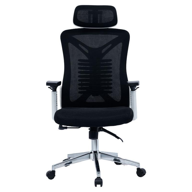 Scaun de birou manager Andrew plasa negru 61 x 65 x 117 cm - Alb