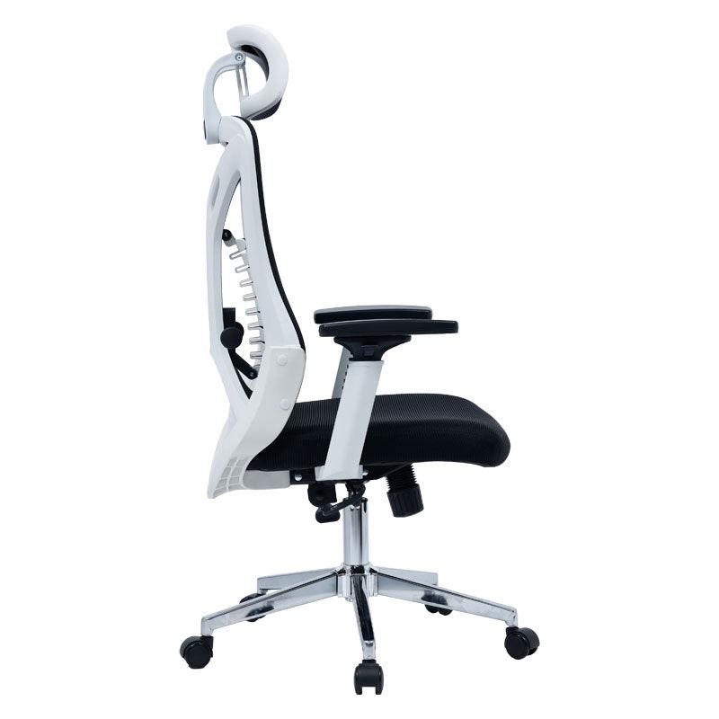 Scaun de birou manager Andrew plasa negru 61 x 65 x 117 cm - Alb