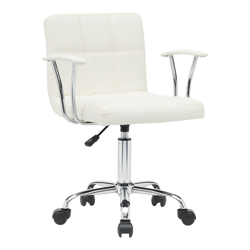 Scaun birou Buleco pu, alb, 56x46x74-86 cm