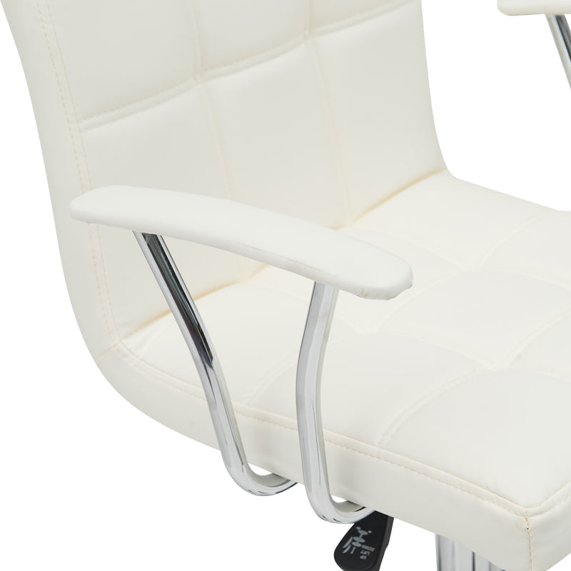 Scaun birou Buleco pu, alb, 56x46x74-86 cm