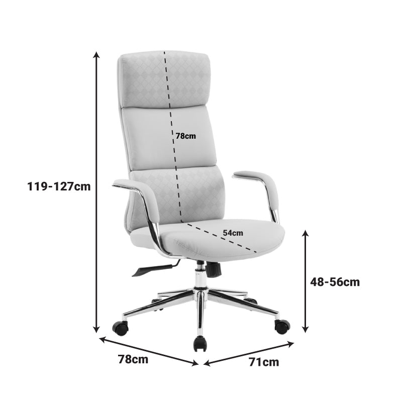 Scaun birou ergonomic Bendona, Bej, 71x78x119-127 cm