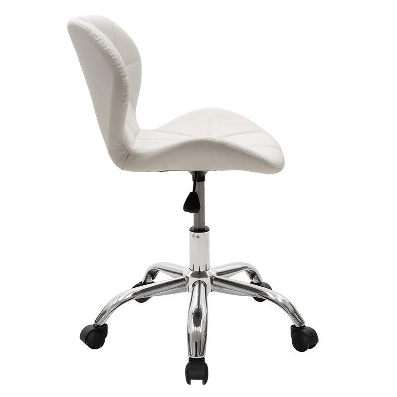 Scaun birou Frea II PU, 47x52x82 cm - Alb