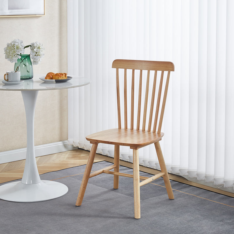 Scaun Bristol cu aspect, Lemn Rubberwood, Natural - Negru, 45x51x86 cm - Natur