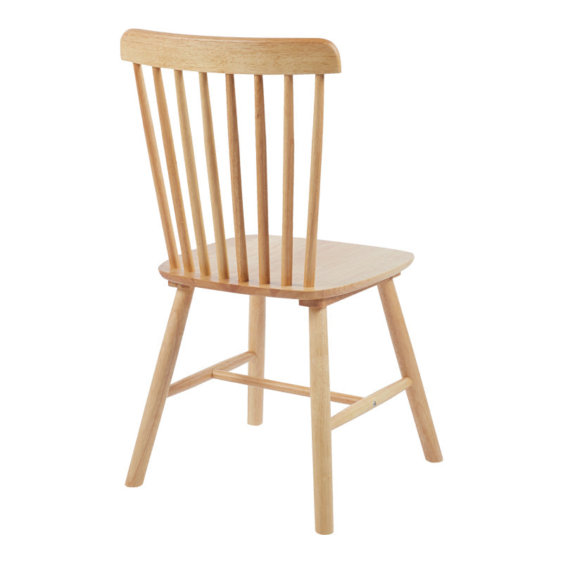Scaun Bristol cu aspect, Lemn Rubberwood, Natural - Negru, 45x51x86 cm - Natur
