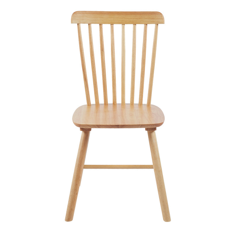 Scaun Bristol cu aspect, Lemn Rubberwood, Natural - Negru, 45x51x86 cm - Natur