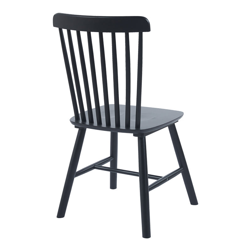 Scaun Bristol cu aspect, Lemn Rubberwood, Natural - Negru, 45x51x86 cm - Negru