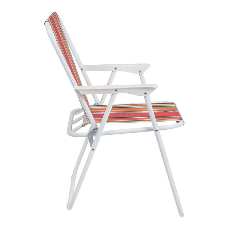 Scaun camping Jette, metal si tesatura, 53x56x73 cm - Roz