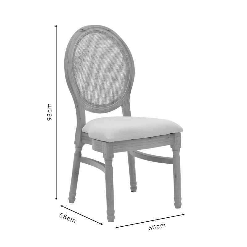 Scaun Canco Natural-ratan, Natural, 50x55x98 cm