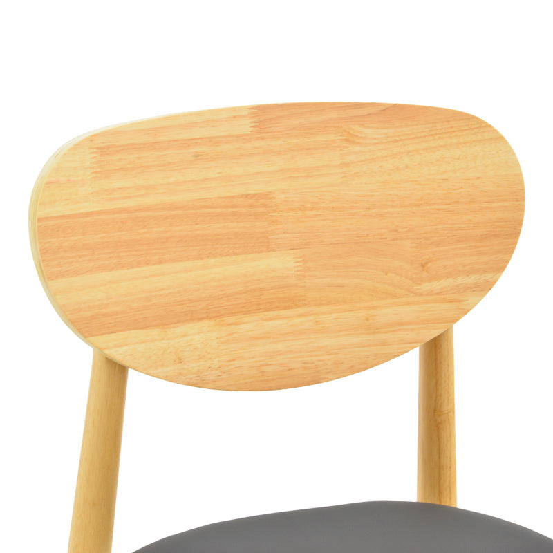 Scaun Cardith, lemn rubberwood si plywood, 48x51x78 cm - Negru