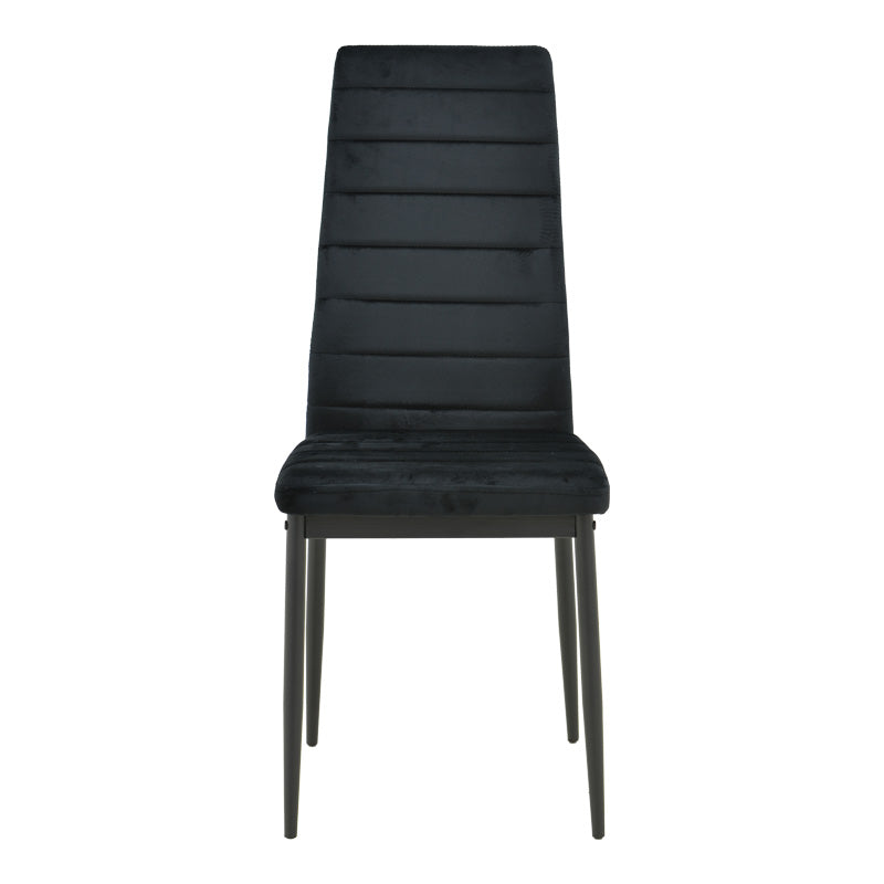 Scaun catifea Parker, Catifea, Gri - Negru, 39x48x95 cm - Negru