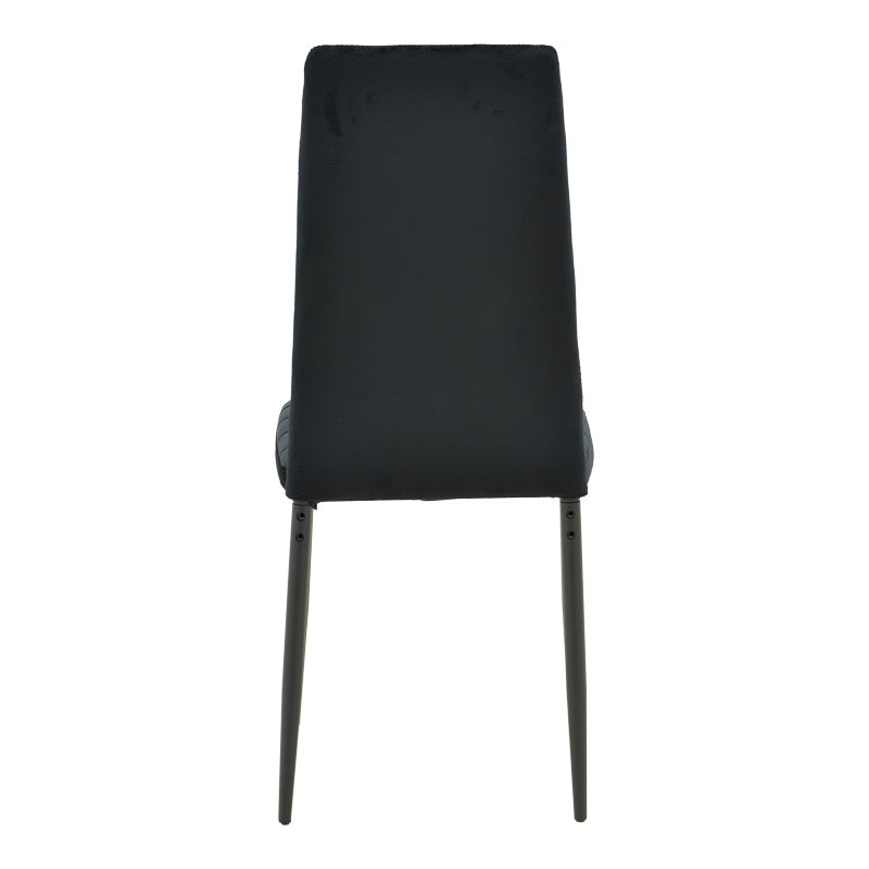 Scaun catifea Parker, Catifea, Gri - Negru, 39x48x95 cm - Negru