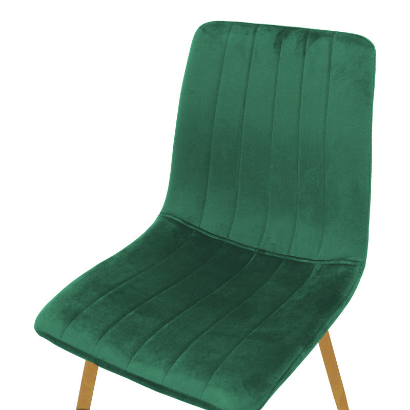 Scaun catifelat Noor, Velvet, Picioare, Gri - Verde, 44x53x86 cm - Verde